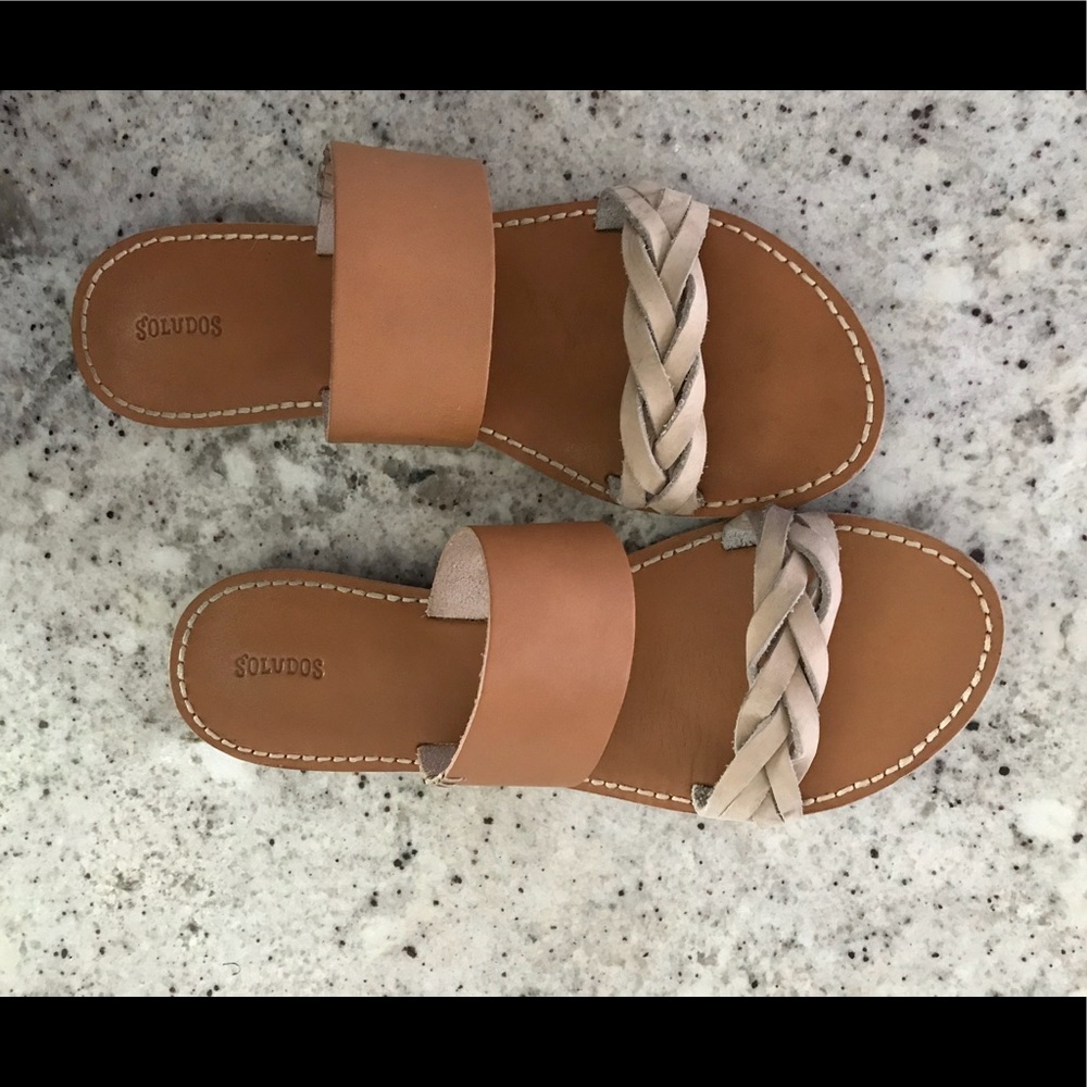 Soludos leather slide sandals (runs small!)